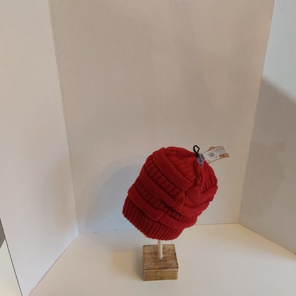 CC Beenie Red Size One Size Fits All New With Tags - Picture 4 of 6